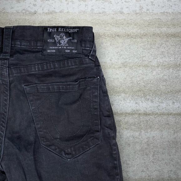 Vintage Y2K True Religion Jeans 31x31 Relaxed Slim Fit Jet Black Wash Geno Denim - Picture 3 of 7